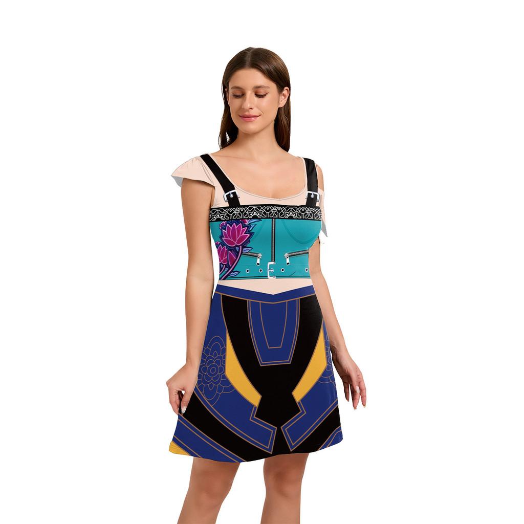 Korejská skupina POP Jevištní vystoupení Oblek Ženy Super Star Halloweenský Cosplay Kostým Hraní rolí Set Top Sukně