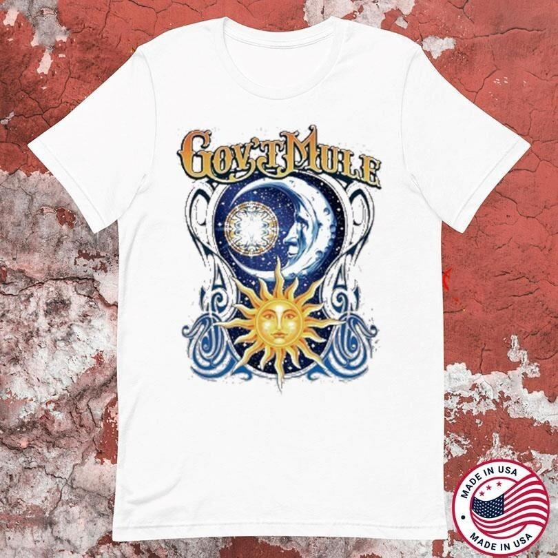 Gov t Mule Sun And Moon T-shirts White Cotton Full Size Unisex T-Shirt XL