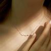 Artistic Retro Simple Design Necklace Clampsia Chain Coastline Wave Necklace Women