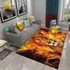 3D Fire Animal Cool Tiger Wolf Carpet Children Play Crawling Carpet Living Room Bedroom Balcony Decor Rugs Bathroom Non-slip Mat