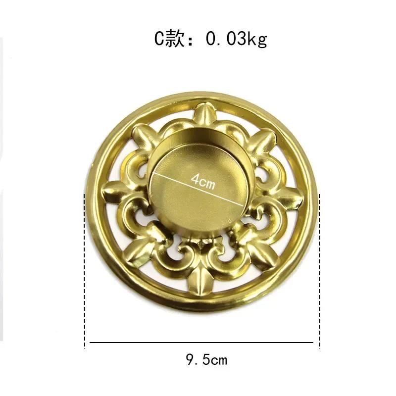 Home Decor Iron Plated Black Gold Candle Holders Decor for Wedding Party Festival Portavelas Candelabra Art Table Decoration