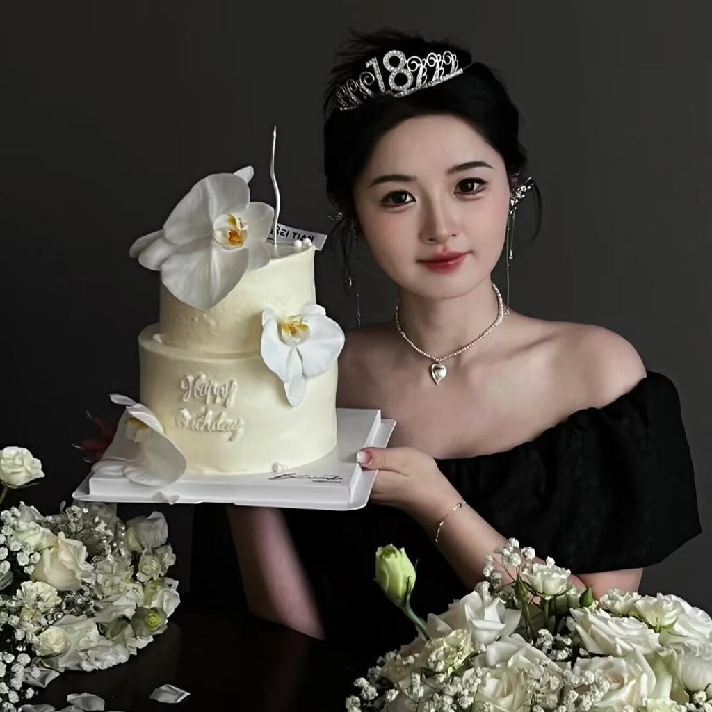 Birthday Crown High End Cake Decoration Alloy Crown Queen's Coming of Age Ceremony Party Headwear Sense of Ceremony