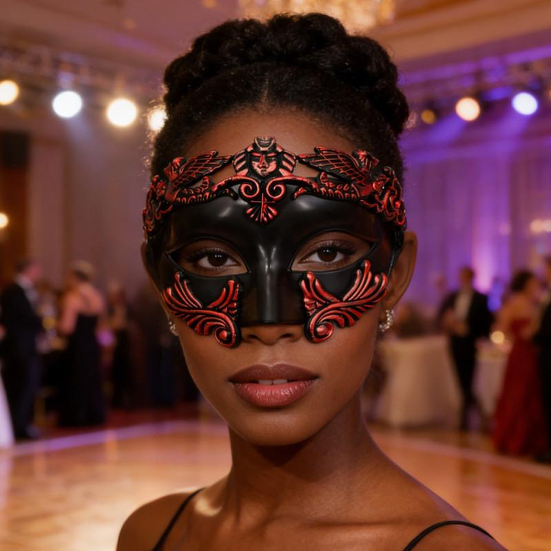 Maschera Mezza Faccia Romana Veneziana Per Halloween Carnevale E Festa In Costume Decorazione Materiale Plastico