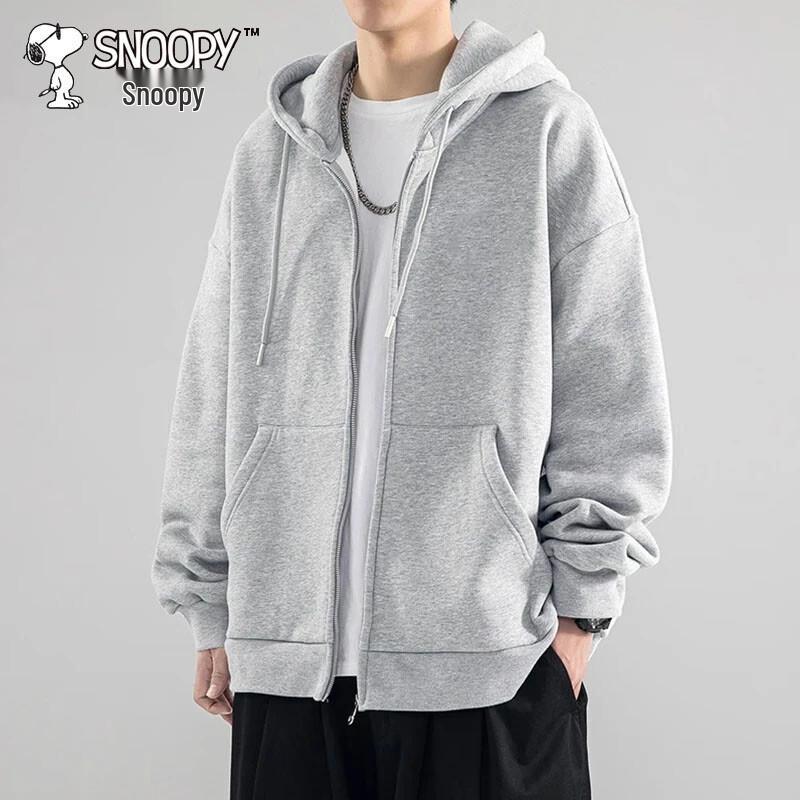 SNOOPY Men's Hooded Cardigan Sweatshirt