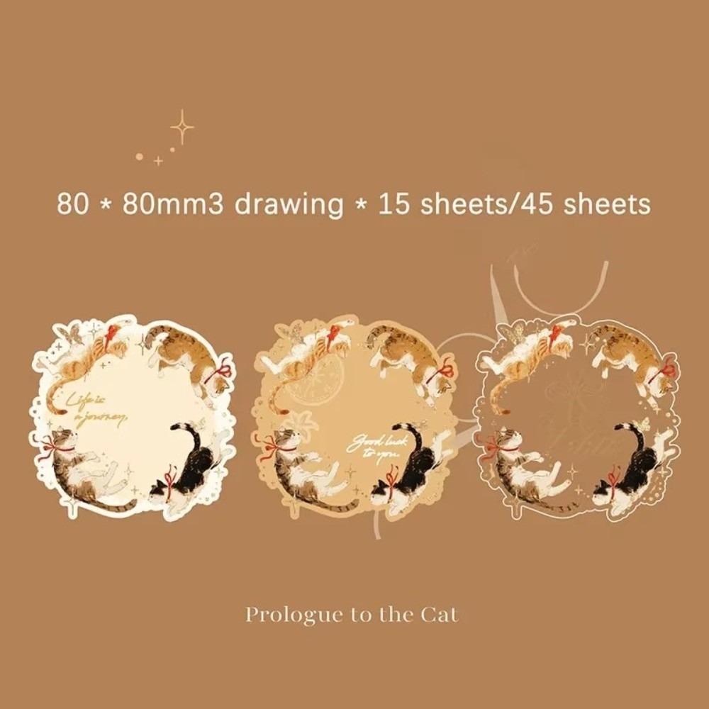 45 Sheets Non-adhesive Embossed Sticky Notes Embosse Irregular Sticky Notes Stationery style-1