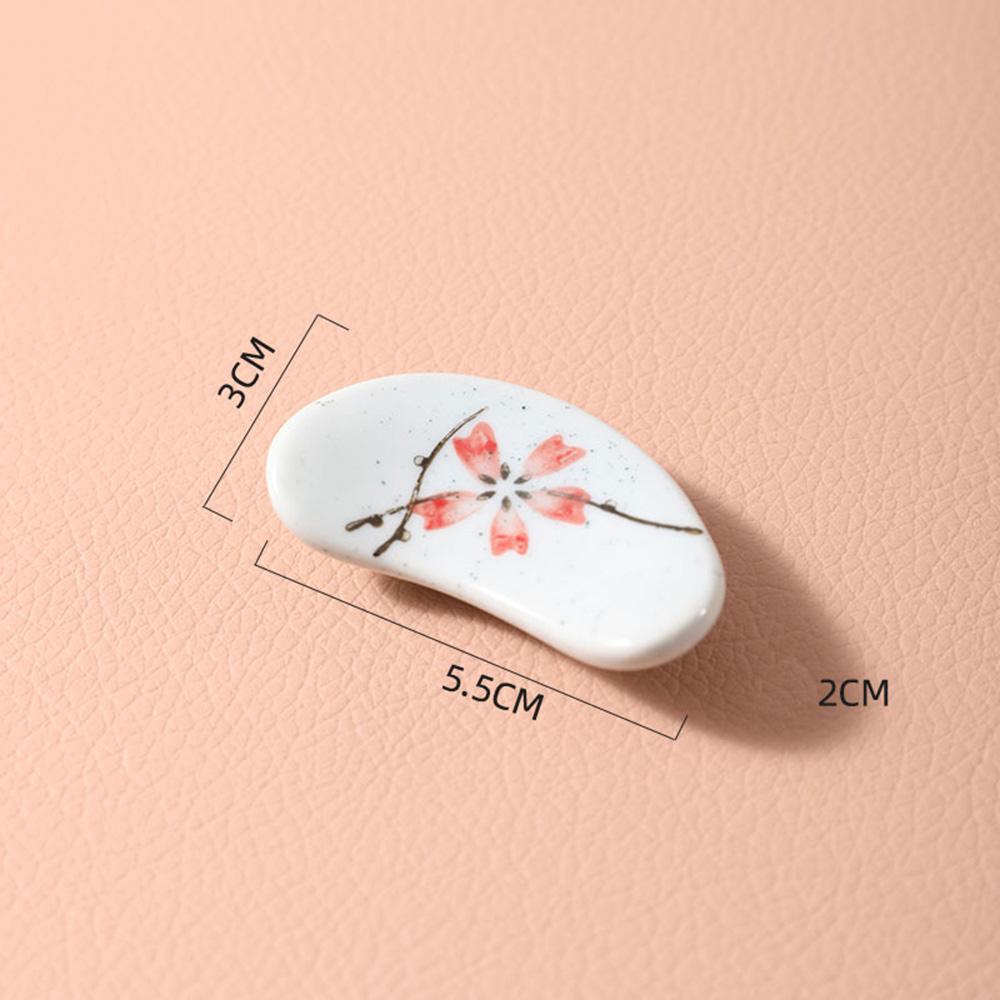 Držák na hůlky ve tvaru půlměsíce Sakura Uncaria Keramický polštářek na hůlky Stojan na lžíci a vidličku Stojan na kuchyňské nádobí