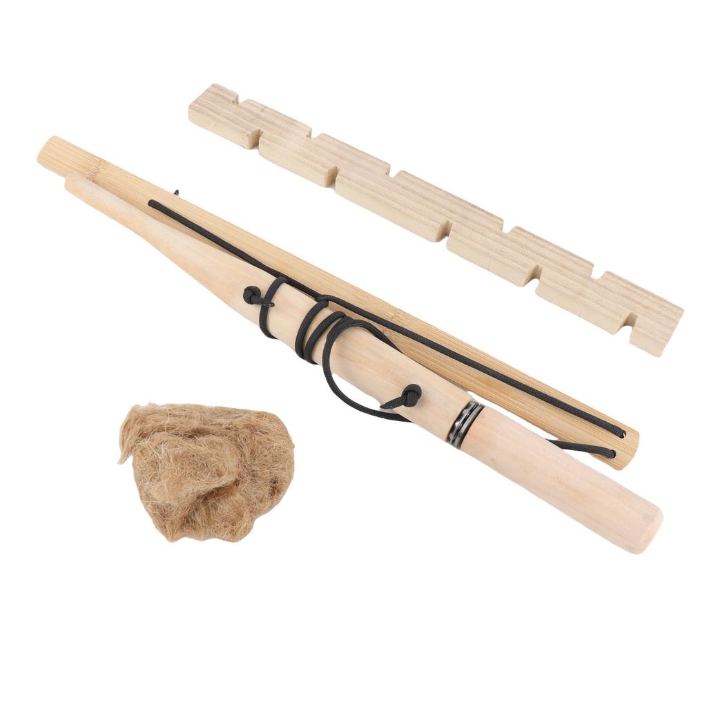 Wood Drilling Fire Making Tool Survival Emergency Ignitor Kit for Outdoor Camping(1 Person)