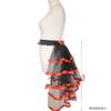 PESENAR Women Day of the Dead Costume Halloween Tie on Bustle Dia De Los Muertos Skeleton Catsuit Skull Veil Mask