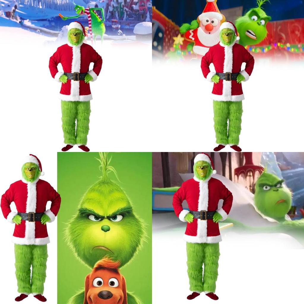 The Grinch Costume Set With Plush For Holiday Celebrations