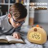 1Pc Cute Capybara Alarm Clock Bedside LED Clocks with Dimming Night Light 3 Workday Alarm Mode Rechargeable Alarm Clock for Kids