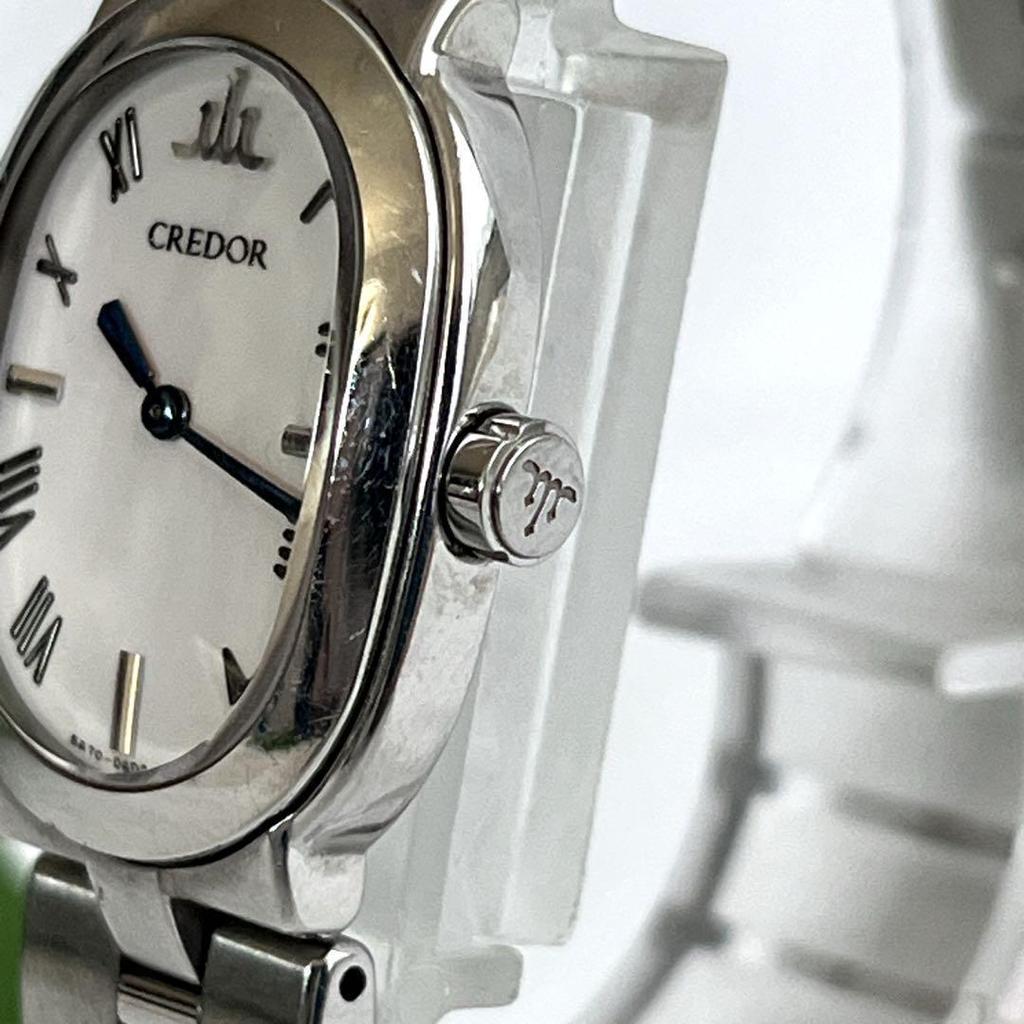 [USED] Seiko Credor Aqua Watch, White Dial, Quartz Movement, Blue Hands, Women's