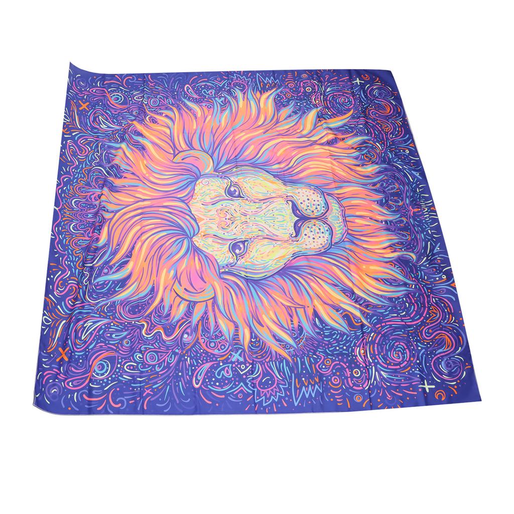 Blacklight Tapestry Animal Style Soft Skin Friendly Glowing In Dark UV Reactive Tapestry for Bedroom Party Office