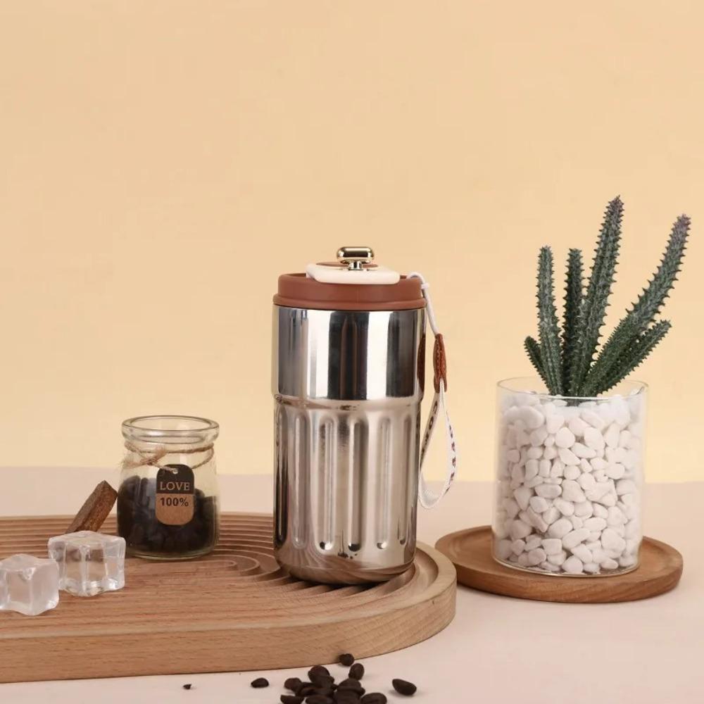 Smart Temperature Display Coffee Cup 450ml, 316 Stainless Steel Vacuum Insulated Thermo Bottle, Portable Thermal Mug for Office