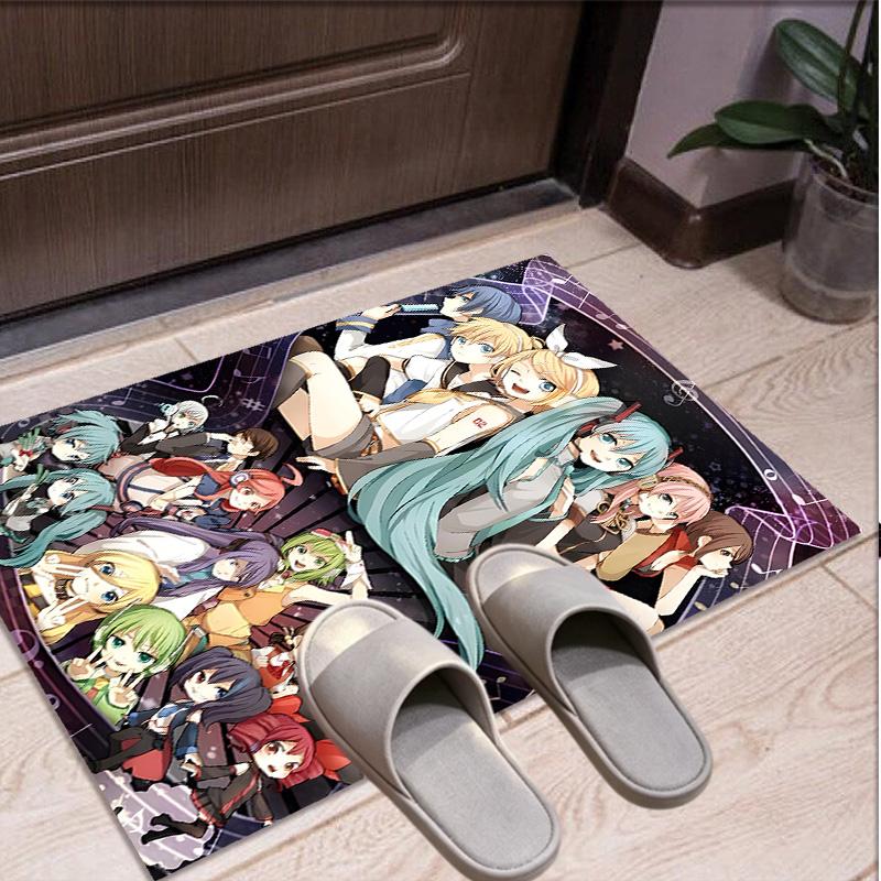 Hatsune Miku Pattern Rug, Indoor/Outdoor Mat, for Picnic, Gameroom, Bedroom, Office, Living Room, Home Decor Carpet, Birthday Gift