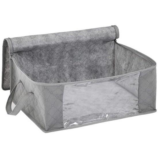 Basics Clothing Storage Case Box Foldable Non-woven Fabric Gray L Size Set 3