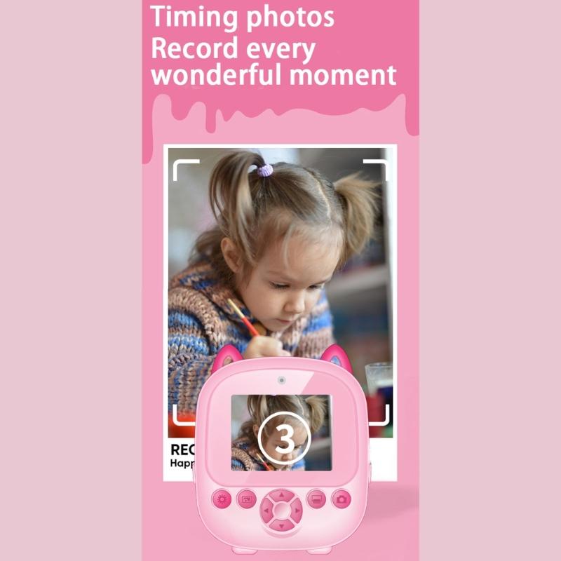 Digital Photo Camera Children Print Camera Mini Thermal Printer Selfie Digital Camera Portable Travel Camera Toy