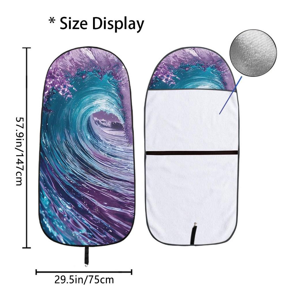Universal Car Seat Towel Cover - Front Seat Protector for Gym & Workout, All-Season Use