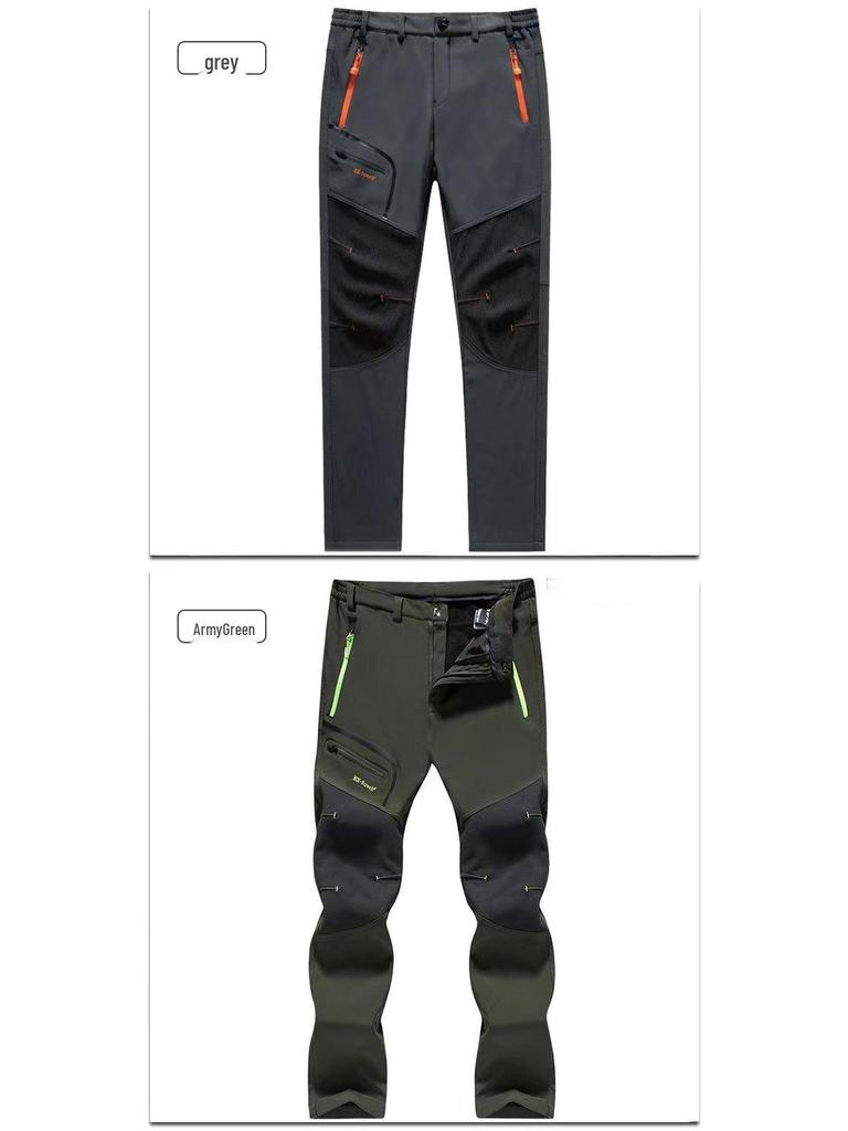 Waterproof Quick-Dry Fleece Softshell Ski Pants for Men & Women