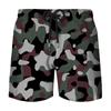 Camouflage Cosplay Printed Sports Shorts For Men Outdoor Running Breathable Beach Shorts Loose Elastic Waistband Short Pants