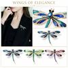 Elegant Enamel Dragonfly Brooch Pin Insect Jewelry Accessory for Winter Coat Jacket Lapel Decoration Stylish Metal Craft