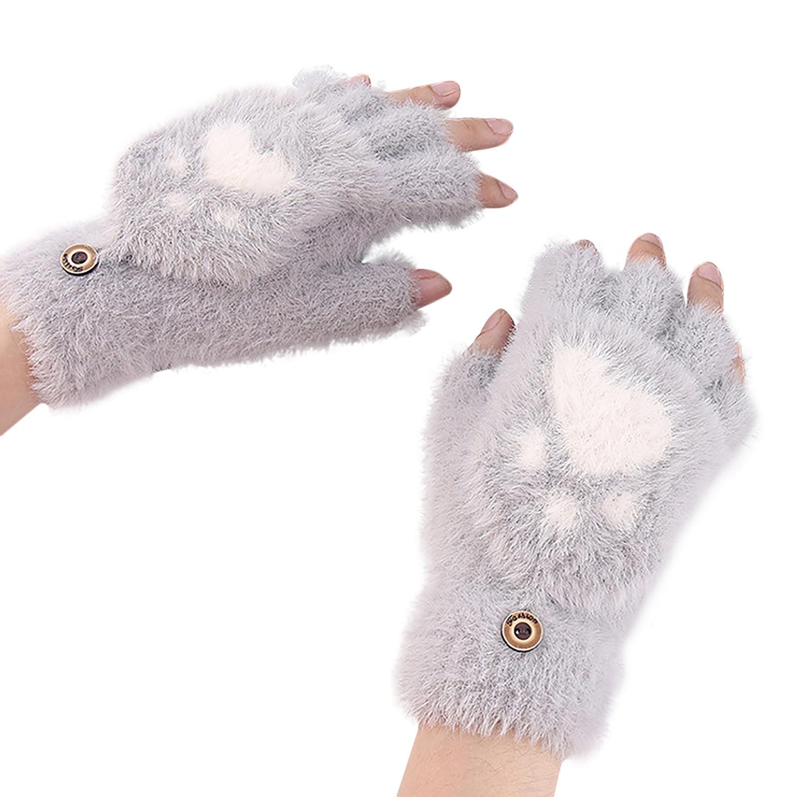 Унисекс Зимние Кашемировые Вязаные Силиконовые Не Утолщенные Теплые Флисовые Перчатки