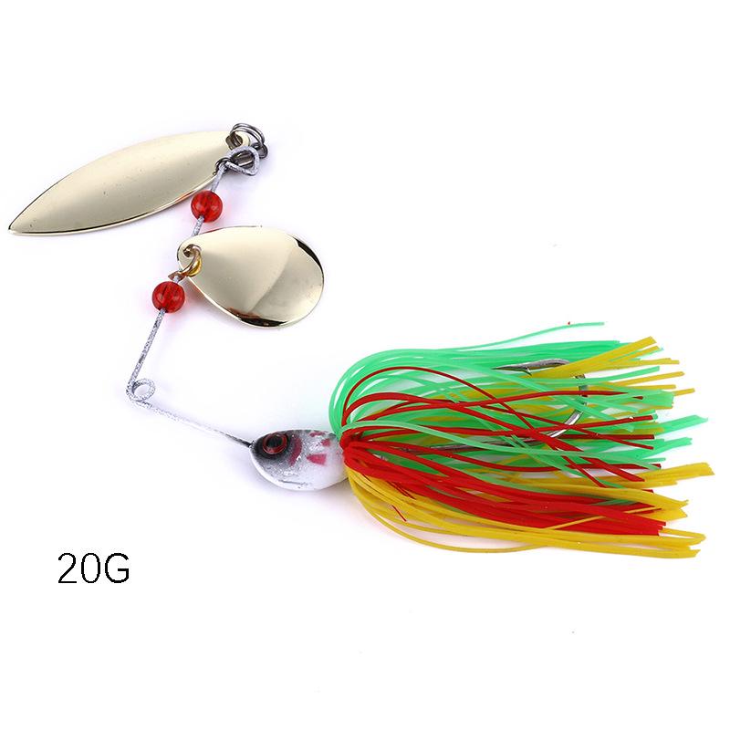 

HENGJIA 20g Mustache Man Tassel Lure for Blackfish and Bass Fishing, Available in 4 Colors 20g Mustache Man (As per picture)