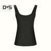 Women Tops U-Neck Sleeveless Slim Fit Solid Color Tank Tops Ribbed Elastic Summer Casual Vest Work Wear