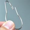 Silver Shower Curtain Rings Metal Hooks Ring (24 Pack) Nickel Plated Rustproof for Bathroom Shower Rod