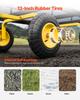 Steel Garden Cart 1400lb Capacity Heavy Duty Yard Wagon Cart 13in Tires