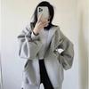 Women's 2022 Korean Style Loose Thin Plus Velvet Hooded Sweatshirt