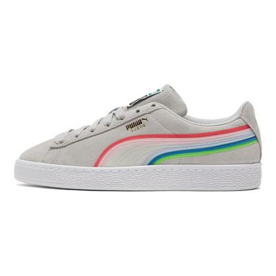 Suede Triplex Tech Grey Violet Unisex Sneakers Cream White 381937-02