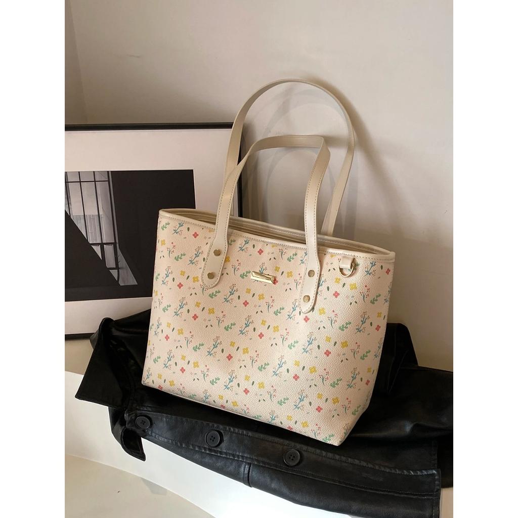 Wysokiej Jakości Teksturowana Duża Torba z Uchwytem Górnym Moda Damska Duża Pojemność Dojazdy Torba na Ramię Tote Kreatywna Drukowana Saszetka na Zakupy