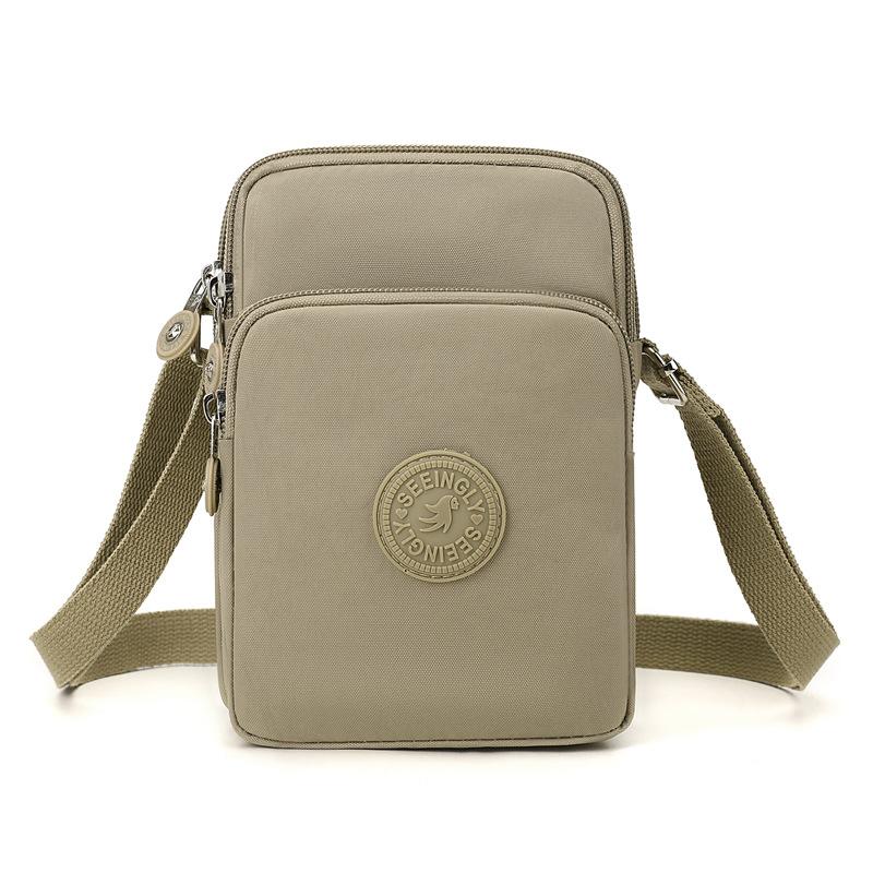 Lightweight Small Bag Large Capacity Multi-Layer Commuter Mobile Phone Bag Nylon Coin Purse