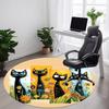 1PC Cat Garden Office Round Area Rug,  Mat Suitable ForOffice, Under Office Chairs Bedroom Living Room Home Decor, Room Deco