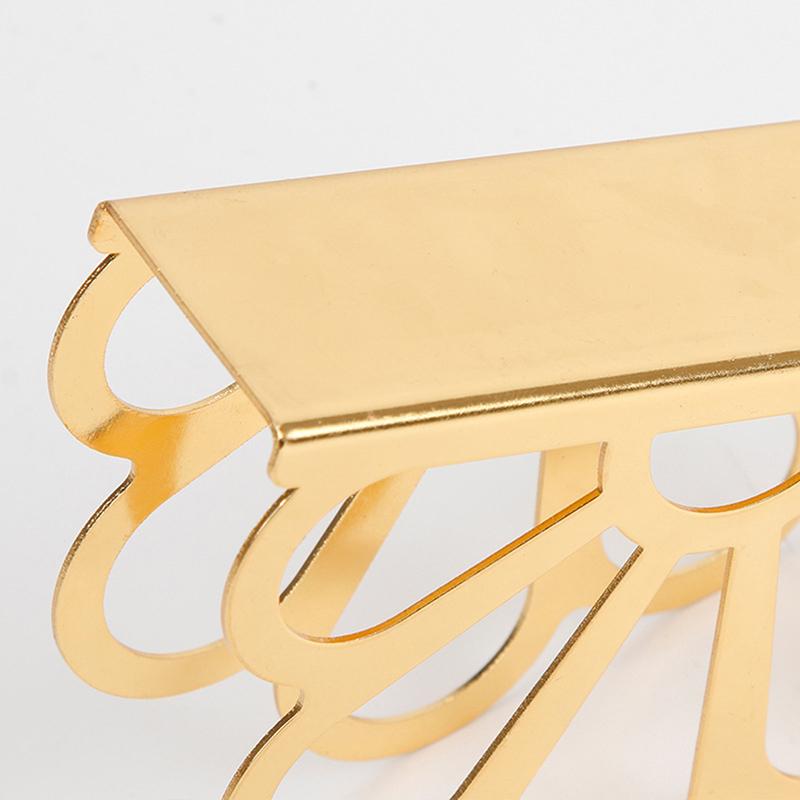 Gullbelagt Firkantet Serviett Holder i Rustfritt Stål, Håndkleholder, Kreativ Serviett