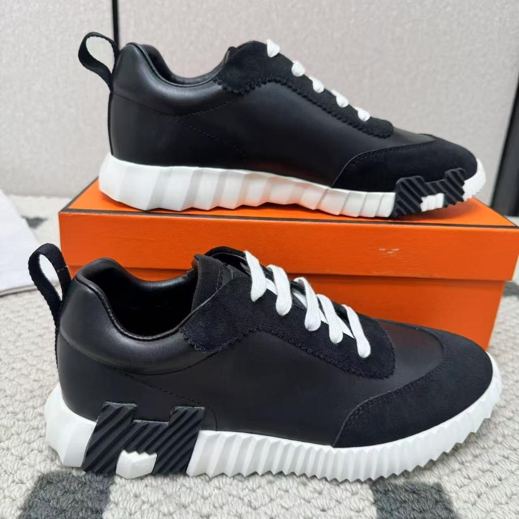 European Hh Men'S Shoes Sports Shoes Leather Mesh Shoes Breathable Versatile Lace-Up Light Luxury High-End Height Increase