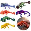 PLA Chameleon Sculpture 3D Printed Figurine, Realistic Articulated Lizard Toy, Animal Lifelike Toy Model with Moveable Joints for Desk Decoration