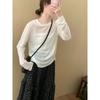 Micro-transparent Sun Protection Blouse for Women Spring and Summer Thin Versatile Loose and Slim T-shirt Top