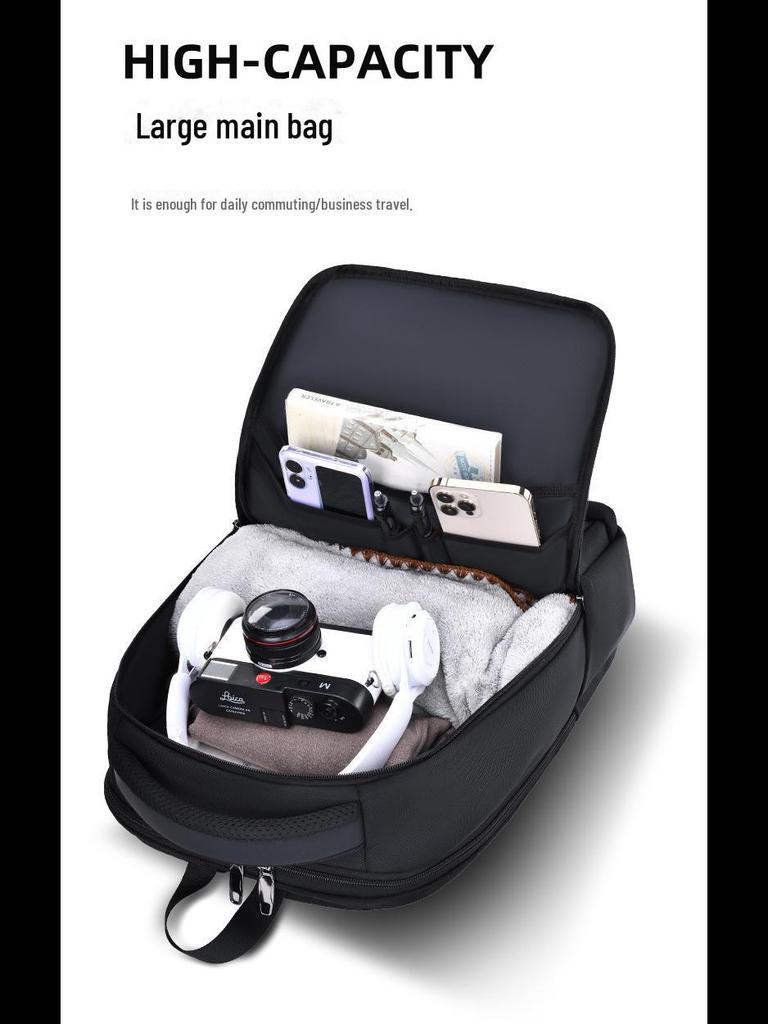 Spacious Laptop Backpack with USB Charging Port - Unisex, Splash-Proof for Business and Casual Commutes