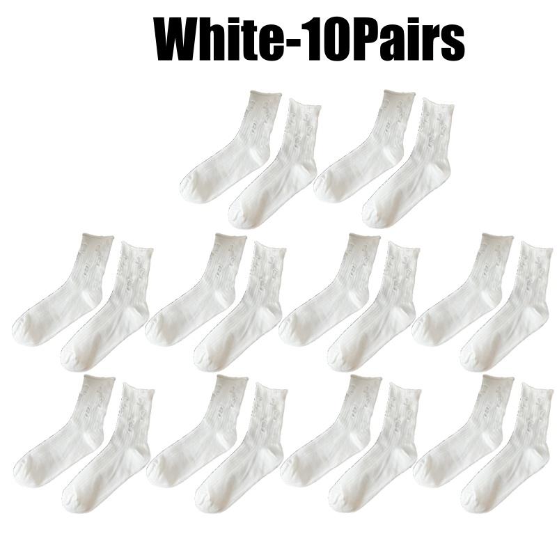 Distressed Mid Calf Socks Women Black Cotton Ripped Hole Stackable Boho Chic Tube Socks Three Season Spring Summer Fall