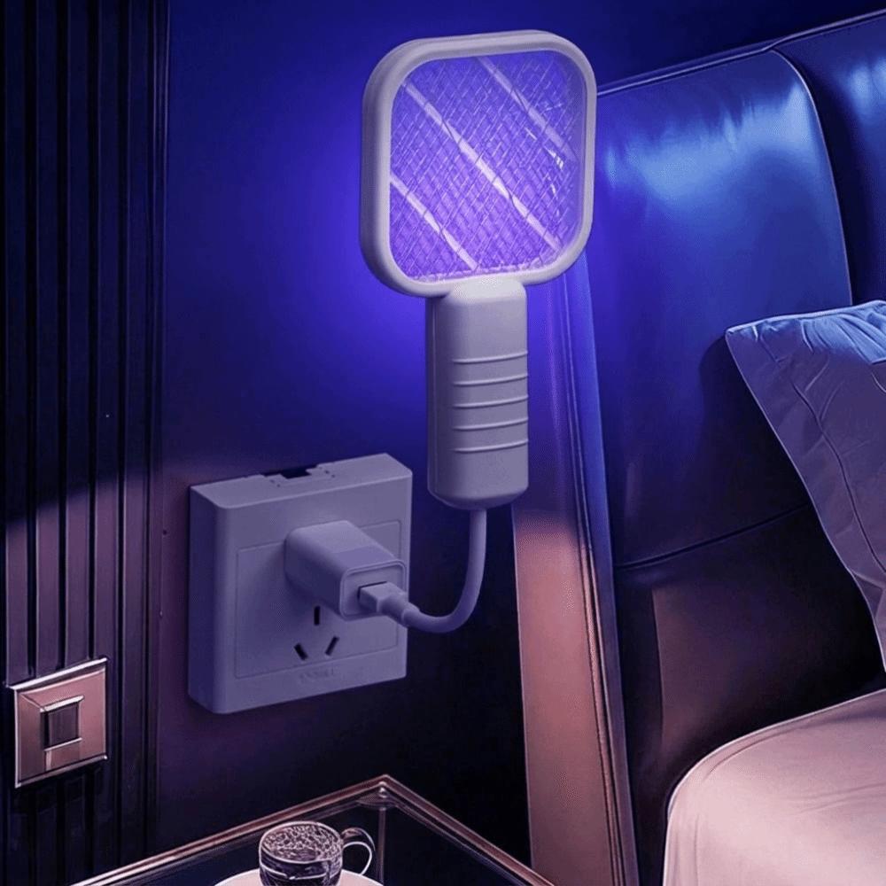 

5 Layer Security Net USB Mosquito Swatter Portable Mosquito Killer Lamp Durable Fly Swatter Summer белый