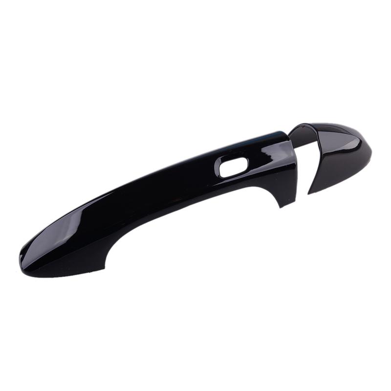 5Pcs Car Exterior Black Door Handle Cover Trim Frame Fit For Mercedes Benz C E GLC Class W205 X253 W213 2016 2017 2018 2019 LHD