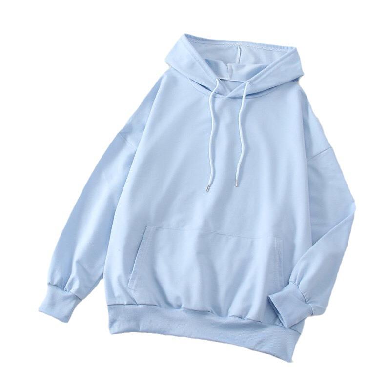 2023 Autumn/Winter Solid Color Plus Velvet Loose Pullover Hoodie