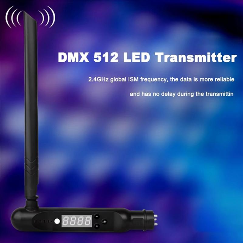 ABUO-3Pin XLR Transmitter 2.4Ghz Wireless ISM Sgnal For Disco LED Stage PAR Effect Lights