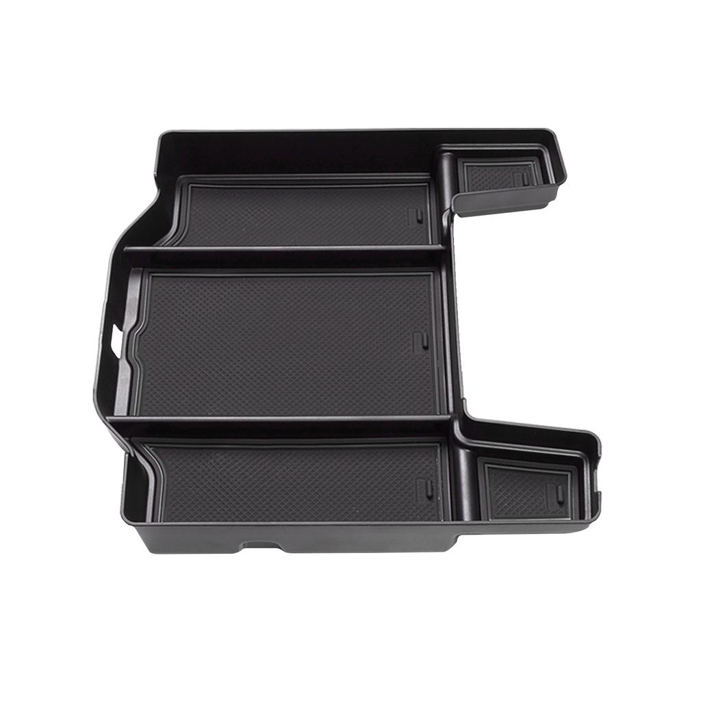 För Dodge Ram 1500 2500 3500 2019-2026 Central armstöd Förvaringslåda Halkfri Bricka Organizer Interiörtillbehör Svart