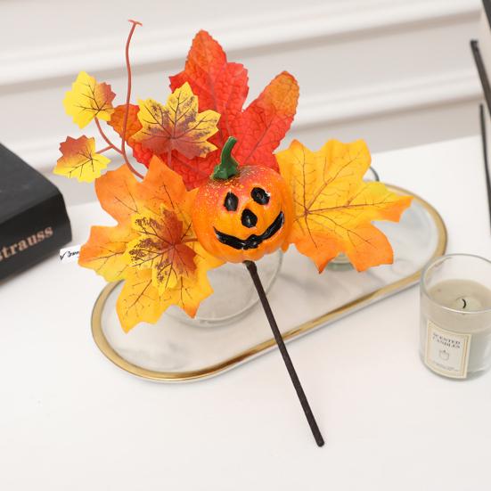 Falešný javorový list s dlouhou životností Snadná údržba Umělé dýně Javorový list pro sklizeň Díkůvzdání Halloweenské večírky