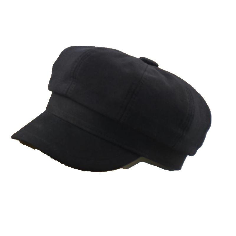 Hardcore Cotton Octagonal Hat Autumn Winter Casual Women's Big Head Circumference Small