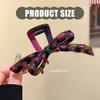 Stylish Color Block Bowknot Hair Claw Clip Resin Oil Drop Hair Styling Clip Hair Accessory For Women Fashion Headwear