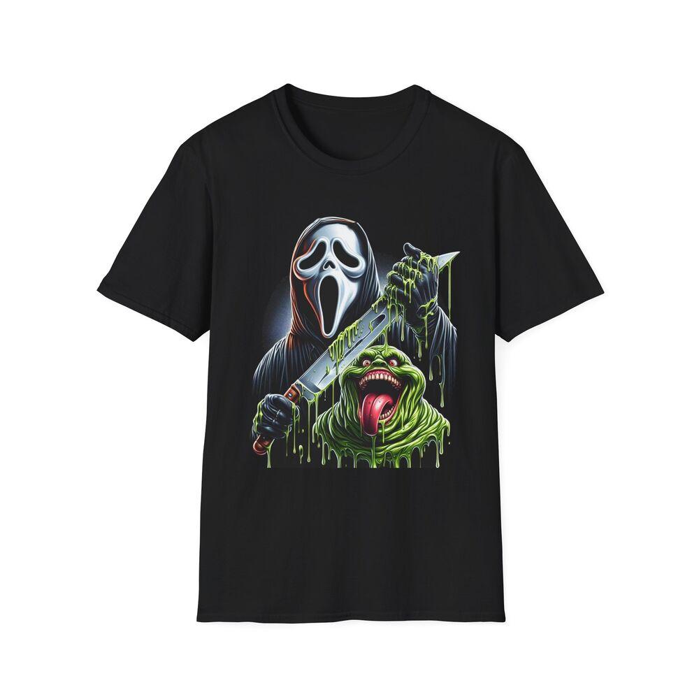

Ghostface and Slimer T-Shirt – Horror Meets Hilarity Mashup Tee 4XL