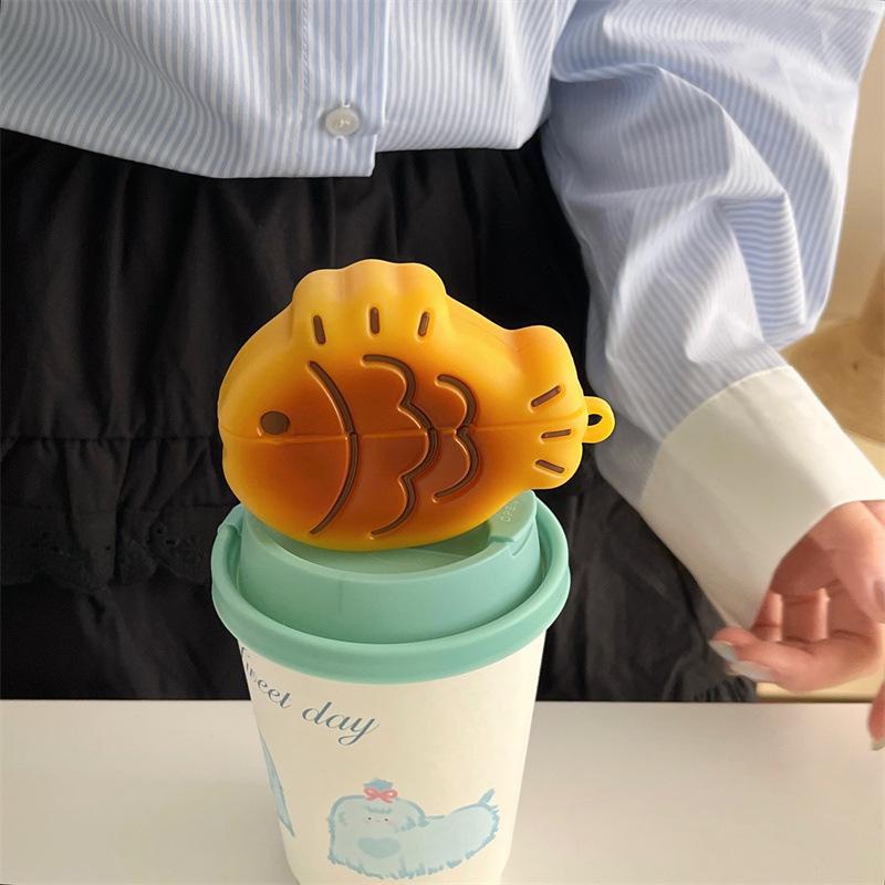 3D Taiyaki Brot Ohrhörer Zubehör Hülle Für AirPods 1 2 3 4 Cartoon Niedlich Silikon Weiche Abdeckung Für AirPods Pro Pro2 Pro3